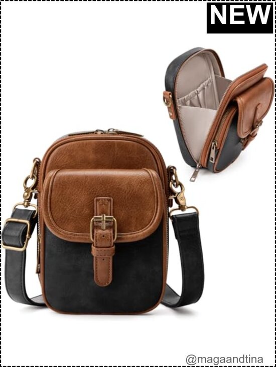 Handbags - Vintage Mini Crossbody Phone Purse for Women, Vegan Leather Wallet Pouch with